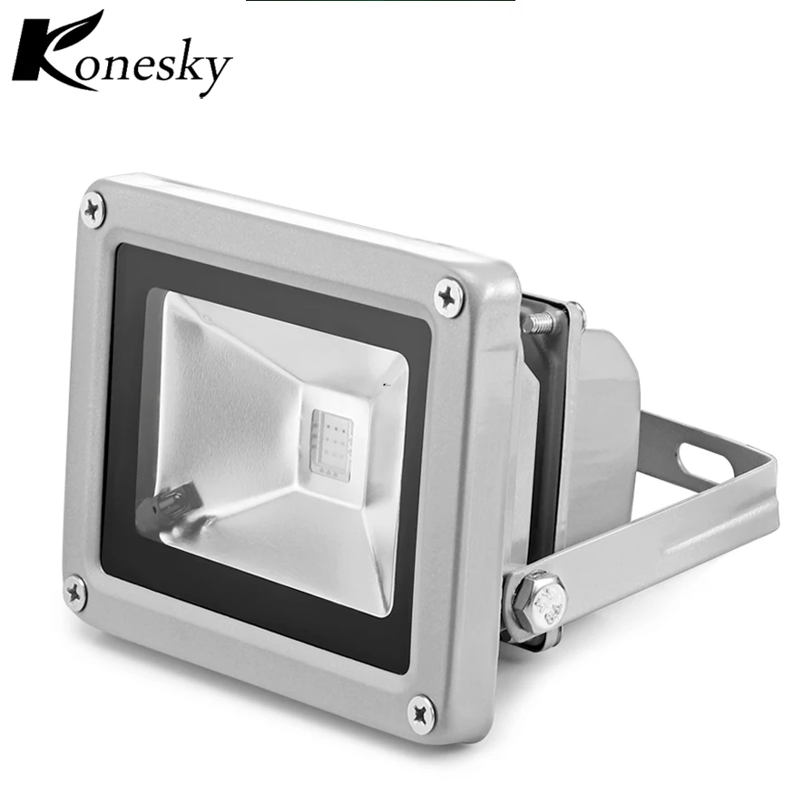 

Konesky 10W LED Flood Light 24 Key IR Remote Controller Energy Saving Waterproof IP65 for Landscape Lighting Building Lighting