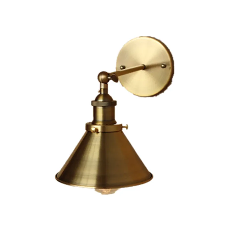 American minimalist industrial style retro gold bronze decoration old corridors before the mirror wall lamp loft | Лампы и освещение