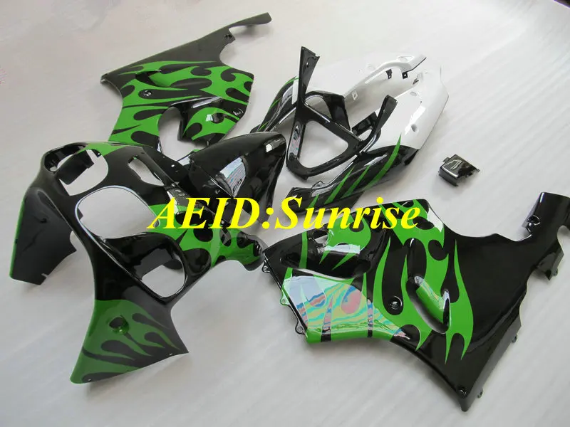 Обтекатель мотоцикла комплект для KAWASAKI Ninja ZX7R 96 99 00 03 ZX 7R 1996 2000 2003 ABS Зеленый Белый