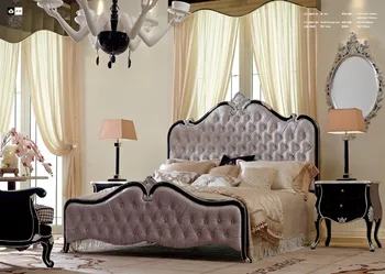 

Luxury design bedroom furniture with velvet fabric 0402-LT1007K