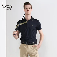 EAGEGOF рубашка для гольфа мужская летняя спортивная одежда с короткими рукавами быстросохнущая Мужская одежда для гольфа Новая модная брендовая одежда vs DESCENTE