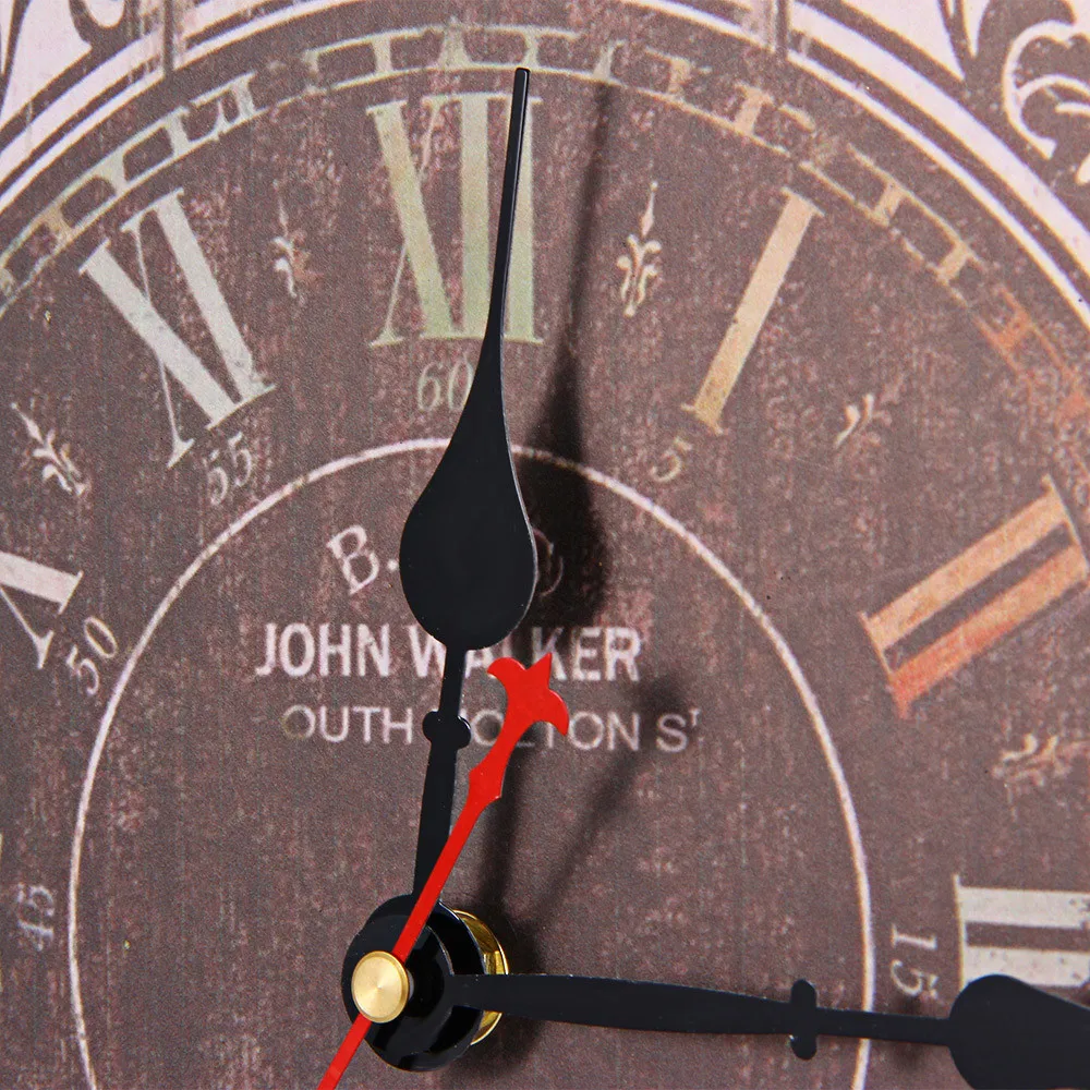 Hot Sale Wall Clock Silent Retro Wooden Decorative Round Wall Hours Antique Vintage Rustic Wall Clocks Hight Quality Wholesale4