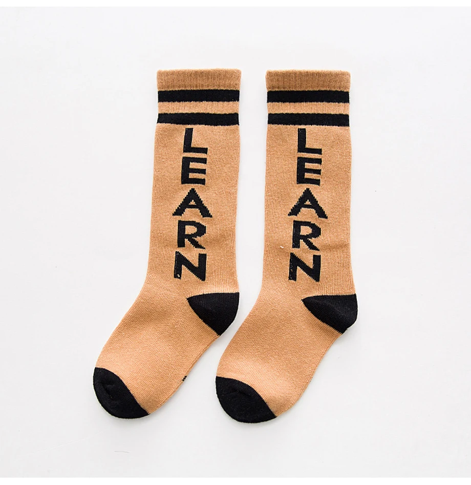 Гольфы Детские теплые хлопковые носки с надписью «Tao» г. Осенние носки-тапочки для девочек модные нескользящие носки унисекс