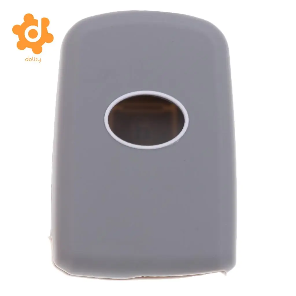 2x Silicone Car Key Shell Fob Case Cover for Toyota Avalon RAV-4 Clear+Gray