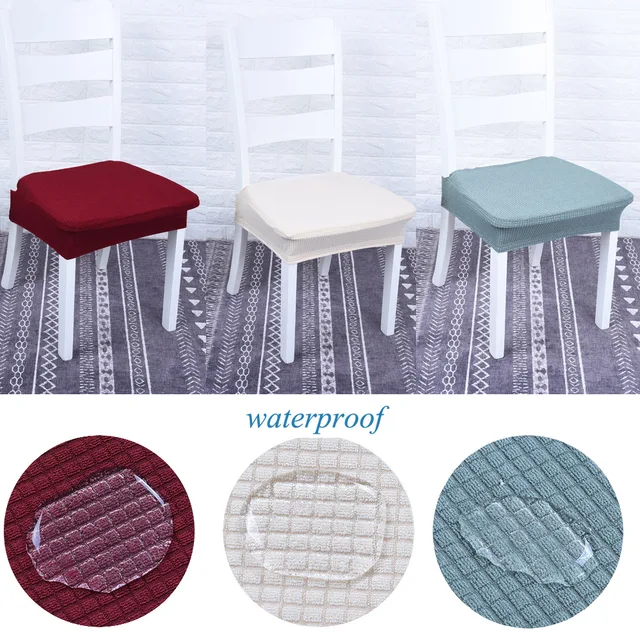 Special Offers Spandex Waterproof Solid Color Dining Room Chair Protector Cover Elastic Polyester Seat Cover Durable Washable Chair Seat Case Special Offers Spandex Waterproof Solid Color Dining Room Chair Protector Cover Elastic Polyester Seat Cover Durable Washable Chair Seat Case