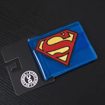 

Comics DC Marvel Fashion Men PVC Wallet European and American Style Famous Anime Superman Purse Bags Stander Wallets