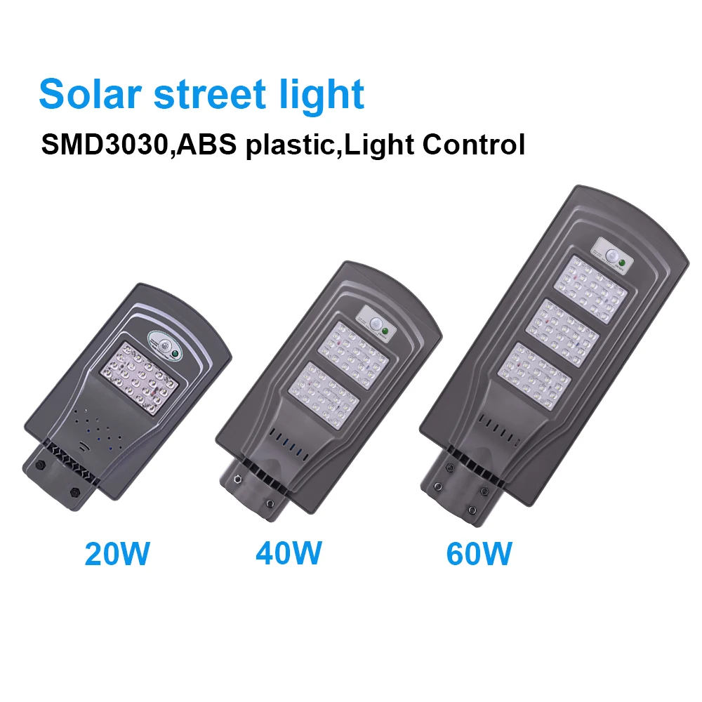 20 Вт 40 Вт 60 Вт Светодиодный уличный фонарь на солнечных батареях, уличный водонепроницаемый IP65 PIR датчик, умный светодиодный свет, изменяется, 50 мм Интерфейс