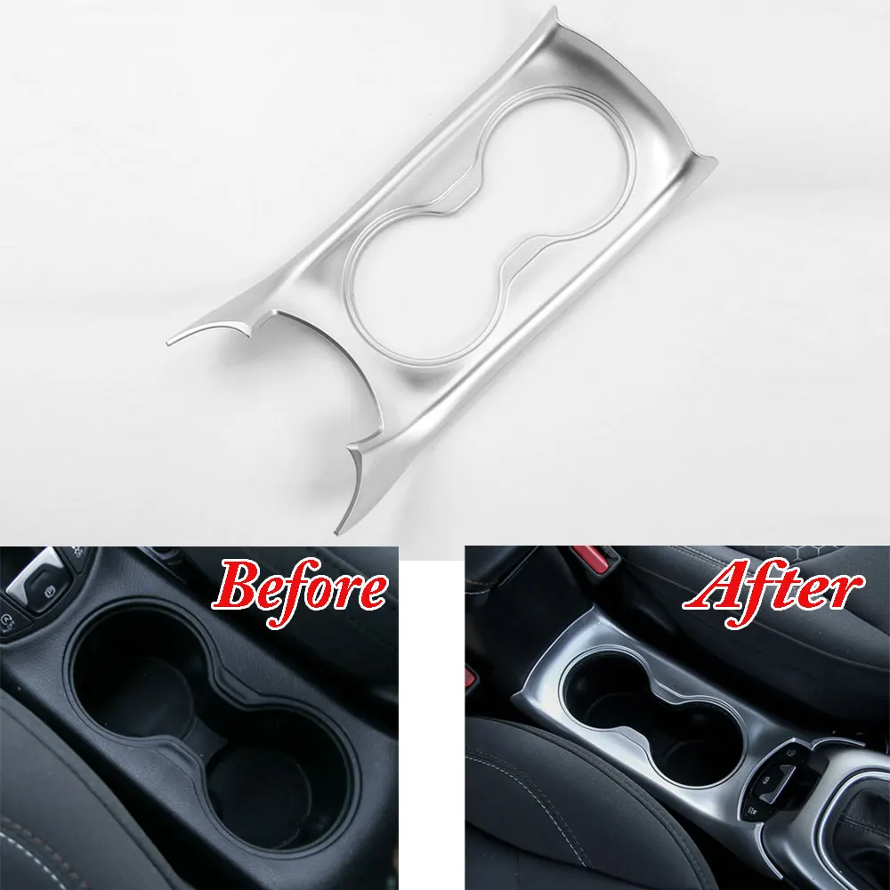 

BBQ@FUKA 1pcs New Auto 4 Color Available Interior Water Cup Holder Decoration Cover Trim Fit For Jeep Compass 2017+ Car-Styling