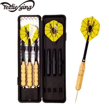 3 шт./компл. профессиональных дротики со стальными наконечниками 24 грамма Спортивная стрела для Дартса дротики со стальными наконечниками алюминиевое Дерево Красивая игра Дартс полета