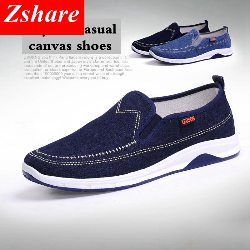 

Men Canvas Shoes 2019 Summer New Breathable Casual Men Shoes China Hot Cheap Comfortable Fashion Denim Men Casual Loafers