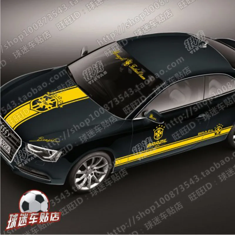 

for Brazil national football team car stickers body car door window hood trunk America Cup Brazil team car stickers