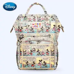 Disney 23 Тип пеленки сумка-рюкзак USB изоляции бутылка сумки Минни Микки большая сумка для путешествий Оксфорд кормления младенца Мумия сумки
