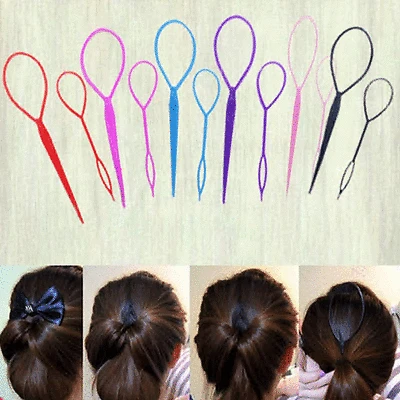 

2Pcs Ponytail Styling Maker Hair Fashion Twist Braid Makeup Tool Accessories