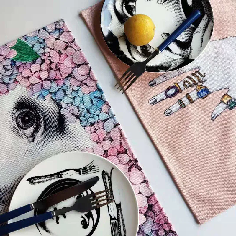 

Fornasetti Placemat for Dining Table Mat Plate Mat Coasters