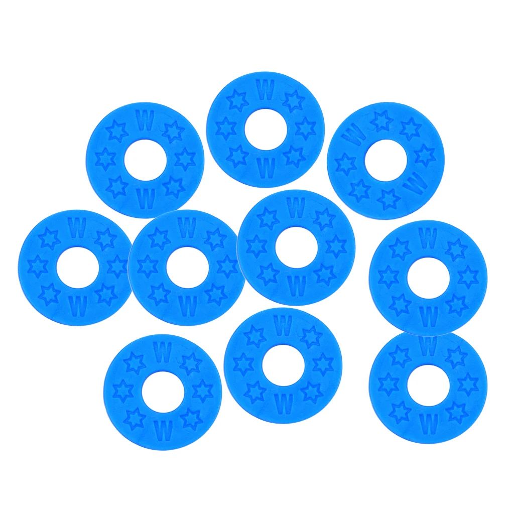 10 Pieces Acoustic Electric Guitar Bass Strap Block Rubber Safety Strap Lock Washer Gasket Cushion