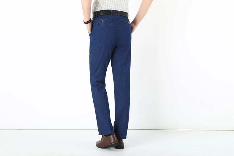 Новинка, Стрейчевые облегающие мужские джинсы, дизайнерские, высокое качество, Классические джинсовые штаны, летние мешковатые джинсы, мужские, модные, эластичные, WFY12