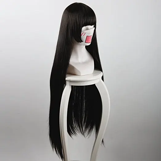 Ccutoo Jabami Yumeko 80 см X Длинные Аниме Hell Girl enma AI прямые черные синтетические волосы косплей парик теплостойкое волокно