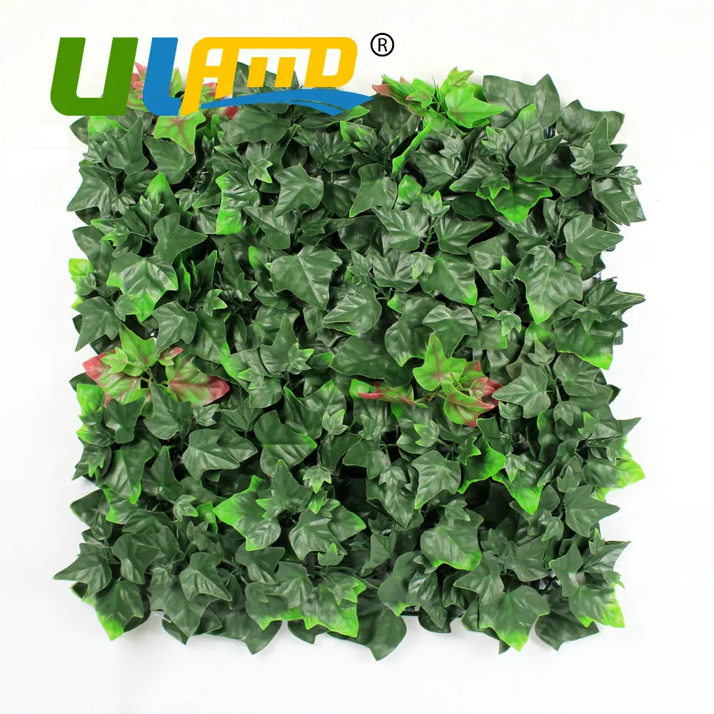 ULAND 25x25cm/pc Artificial Ivy Screening Synthetic Boxwood Hedge Mats Plastic Plants Leaves