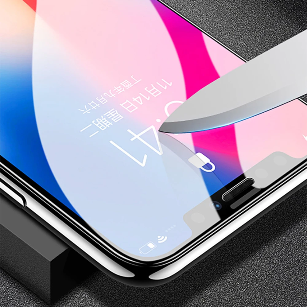 Для iphone X Закаленное Стекло Пылезащитная защита от отпечатков пальцев прозрачная Премиум Закаленное стекло Защитная пленка для экрана HD