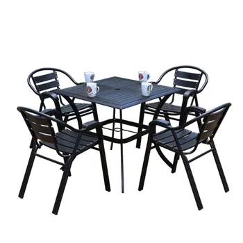 

30sets PACK, Wood-Plastic Composites WPC Garden Chair and Table for Comofortable Alfresco Dinning