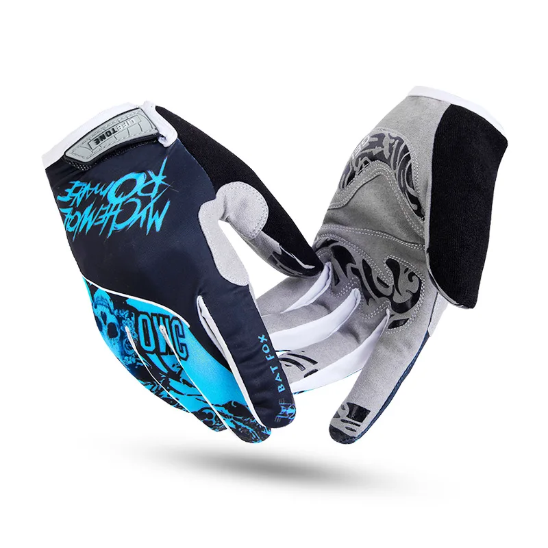 BATFOX hombres mujeres dedo completo Ciclismo guantes Nylon carretera montaña bicicleta MTB Downhill Riding guantes gel pad Luva Ciclismo