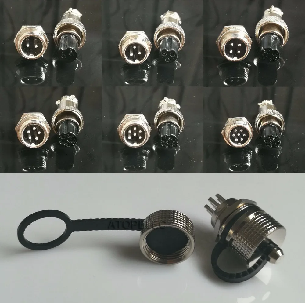 

1 Set GX12 12mm Aviation Plug Metal Panel Female+Male Connector+Metal Waterproof 2pin/3pin/4pin/5pin/6pin/7pin