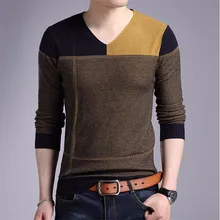 Высокое качество Демисезонный контраст Цвет свитер Для мужчин Повседневное с длинным рукавом v-образным вырезом Свитеры для женщин Для мужчин S Рубашки для мальчиков Пуловеры для женщин тянуть Homme