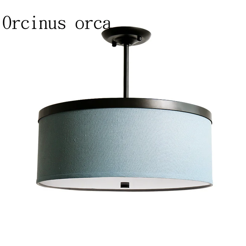 

American country modern minimalist chandelier living room bedroom dining room LED round study ceiling lamp