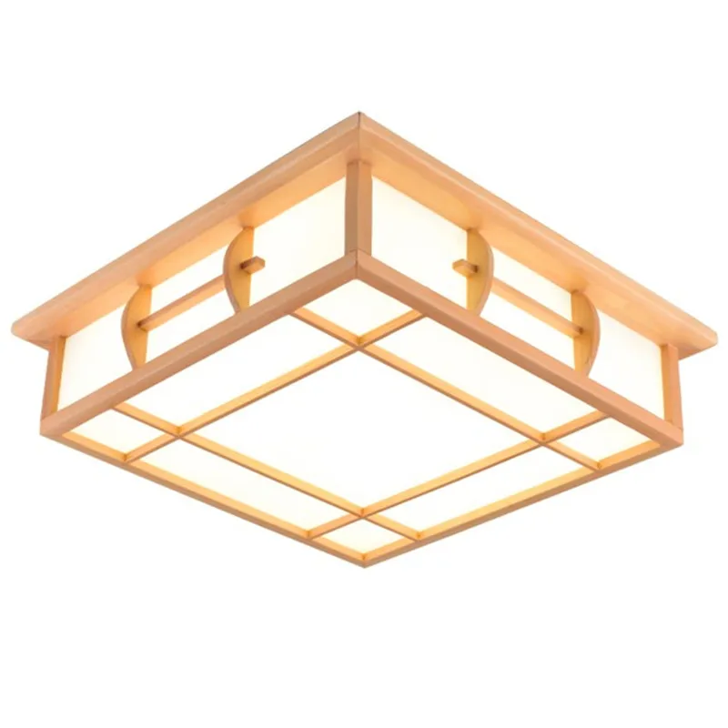 Solid wood ceiling light lamp fixture