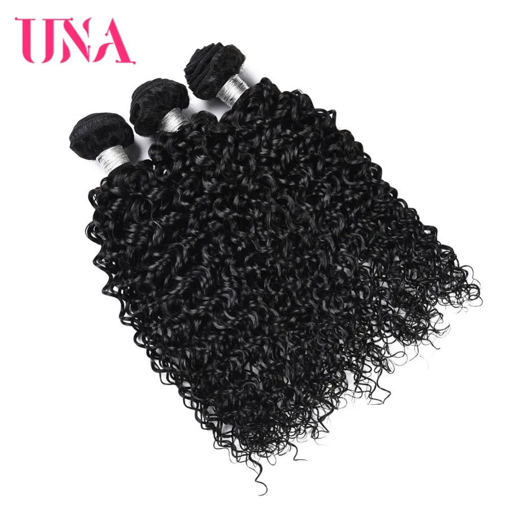 UNA Brazilian Water Wave Bundles 100% Human Hair Bundles 1 PC 8-26inches Non Remy Hair Weave Extensions Can Buy 3 Or 4 Bundles