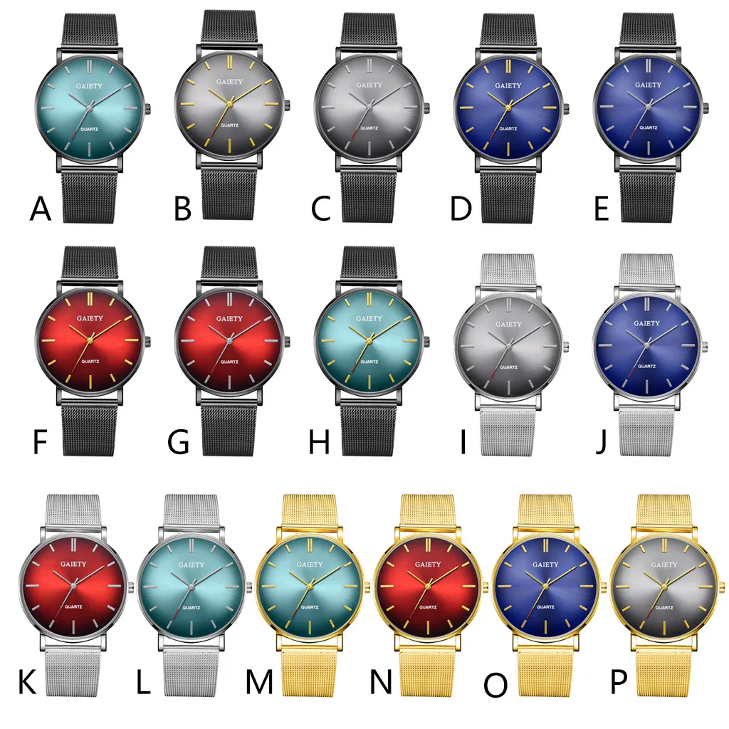 Мужские наручные часы reloj hombre повседневные кварцевые с сетчатым ремешком и