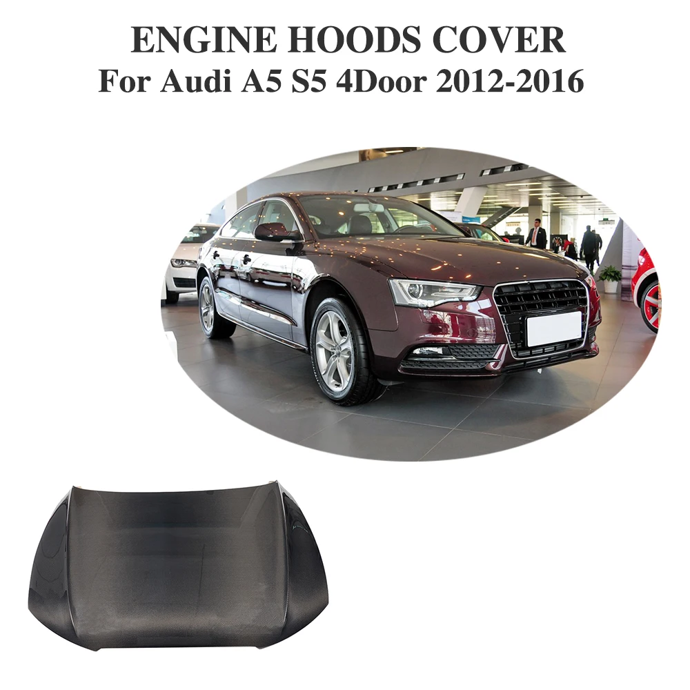 Carbon Fiber Auto Car Engine Hood Cowl Cover For Audi A5 S5 4Door 2012