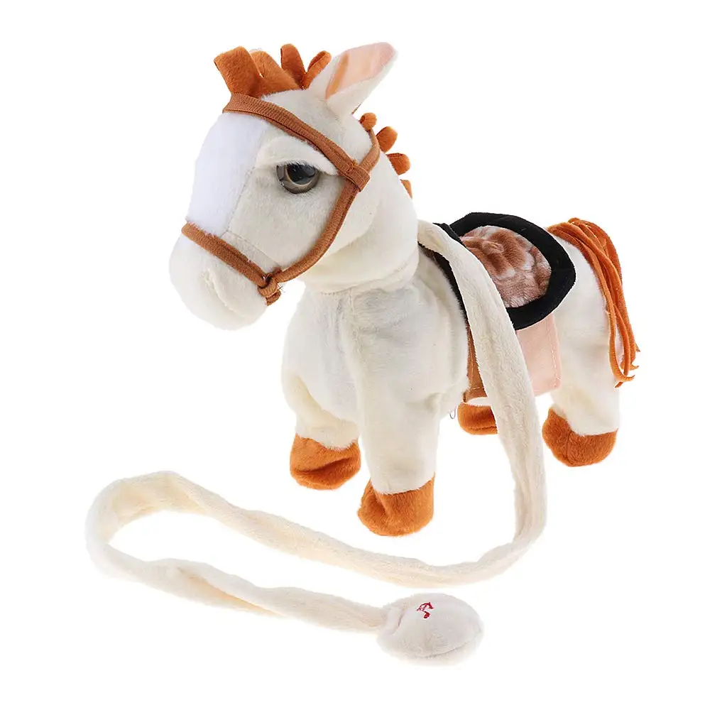 Plush Pony Toy Electronic Horse Doll Singing Dancing Stuffed Animal Educational Toys Birthday Gift for Children Kids Toddler