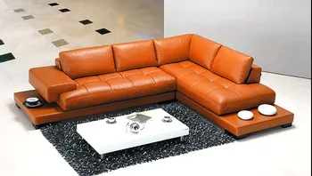 

Simple design competitive price living room furniture corner leather sofa set