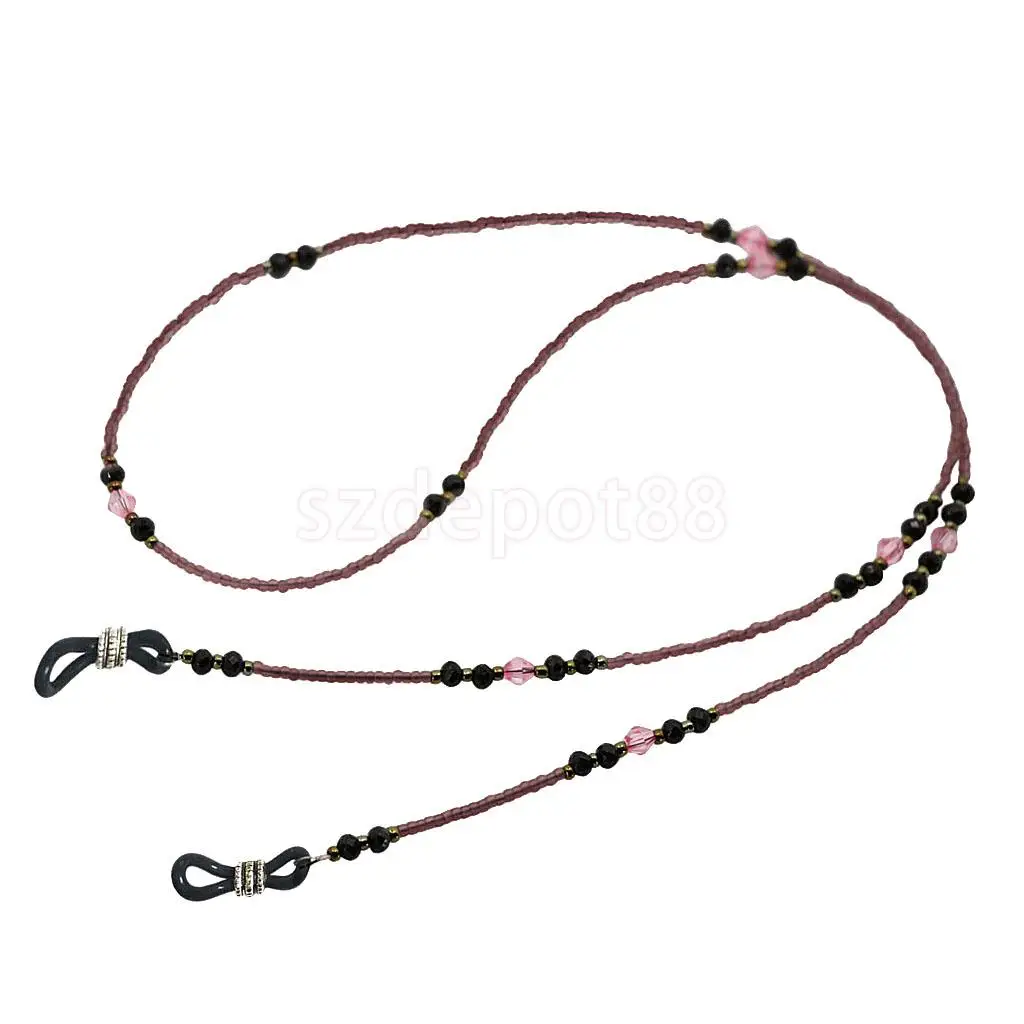 Beads Eyeglasses Cord Sunglasses Spectacles Chain Holder Lanyard Purple