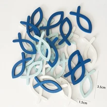 100 pçs/lote criativo madeira peixe forma artesanato oceano série de madeira diy artesanato decorado marinho pingente decoração para casa