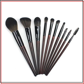 

10PC Wooden Foundation Powder Cosmetic Eyebrow Makeup Brush Sets Beauty Make Up Brushes