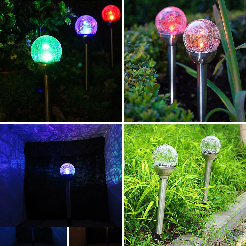 

Outdoor Solar Power 7Color Changing LED Light Garden Yard Path Landscape Lamp Solar