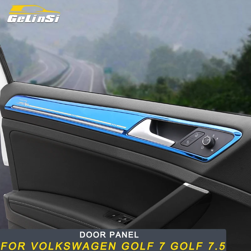 Gelinsi For Volkswagen Golf 7 Golf 7.5 Car Styling Door Gate Panel Cover Trim Frame Sticker Interior Accessories Gelinsi For Volkswagen Golf 7 Golf 7.5 Car Styling Door Gate Panel Cover Trim Frame Sticker Interior Accessories