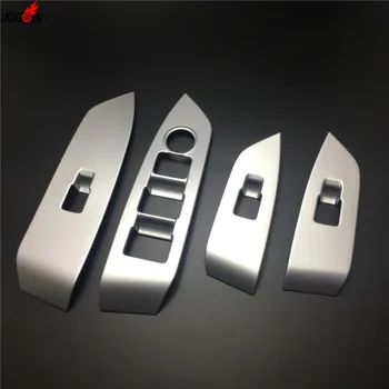 

For Mazda CX-5 CX5 2017 2018 Car Door Armrest Handle Window Switch Lift Adjust Button Cover Trim ABS Chrome Accessories