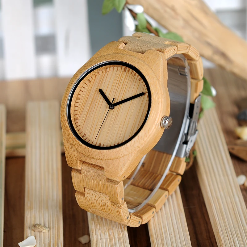 BOBO BIRD WG27 Unisex Bamboo Watch Men Quartz Watches Full Bamboo Brand Designer as Best Gift For Men Women Gift Wood Box