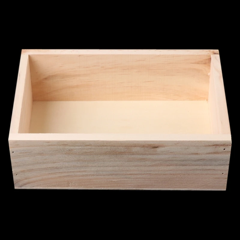 9,5 x 9,5 x 5 cm Caja para macetas con plantas suculentas Organizador de escritorio Caja de almacenaje Caja de madera Tamaño mini de Bigboba 