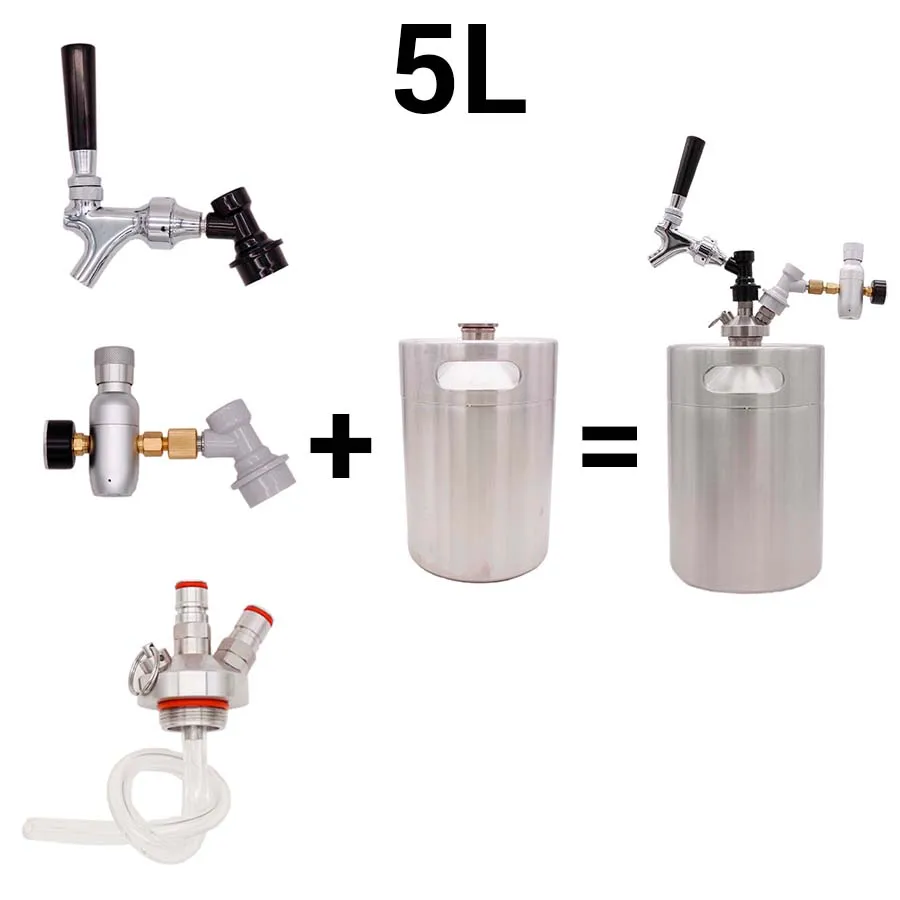 5л мини пивной бочонок Ворчун для ремесла пивной шар замок диспенсер система СО2 США разливный пивной кран с премиум регулятором Pour