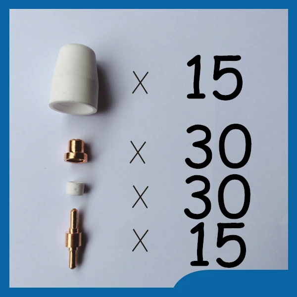 

2014high quality 90pcs PT-31 air PLASMA Cutter Cutting Consumables For CUT40 50 Consumables Tips Electrodes made in china
