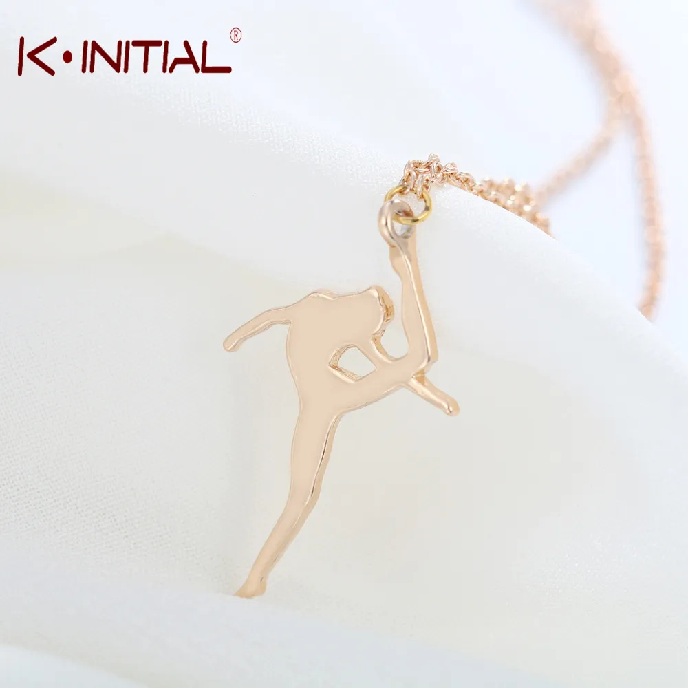 Kinitial 30Pcs Gold Silver Bling Dance Girl Necklaces Ballet Necklace Pendant Women Fashion Statement Jewelry | Украшения и