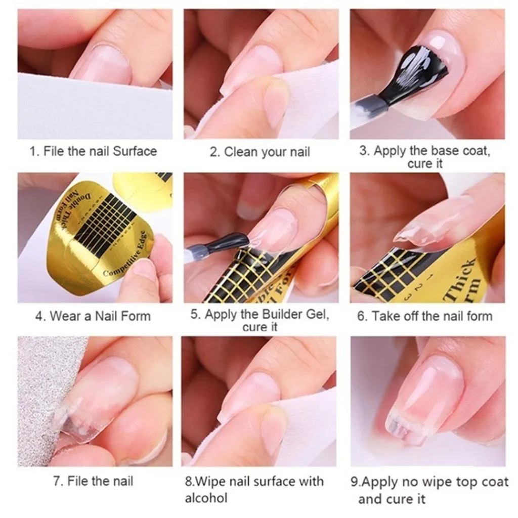 Poly Gel Lasting Finger Nail Crystal Jelly Camouflage UV Lamp Extension Nail Art Gel Nail Polish Semi Permanent