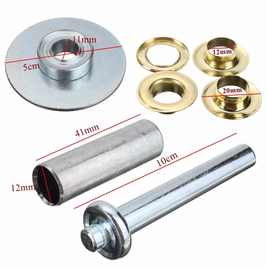 DWZ 100Pcs Punch Grommets and Tarp Repair Kit Hole Eyelet Tarpaulin Awning Tent