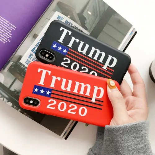 

2 Colors Hot Fashion USA Trump 2020 Phone Cover Case for iPhone X XS MAX XR 8 7 6 6S Plus