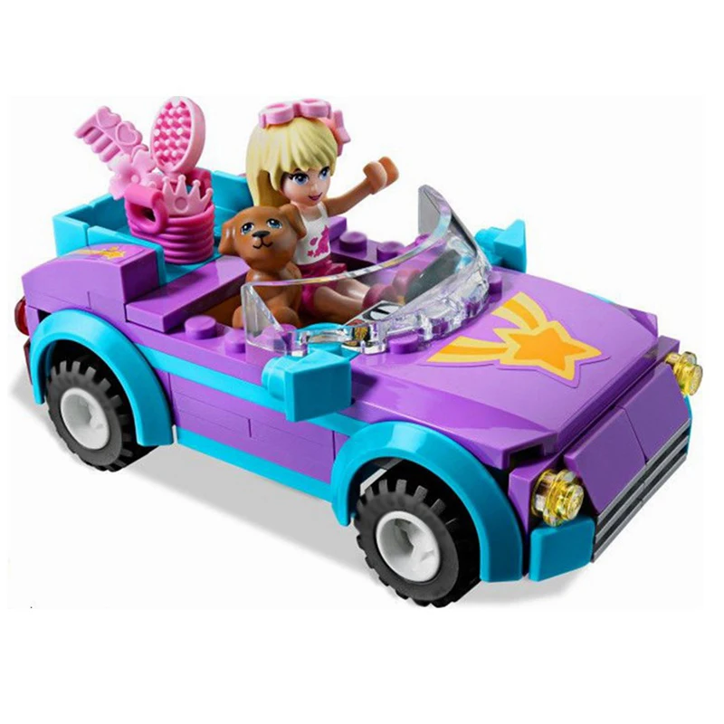 

10167 Friends Stephanie Roadster Convertible Building Blocks Set 3183 Legoings Figures Bricks Toy for Girls Model Gift