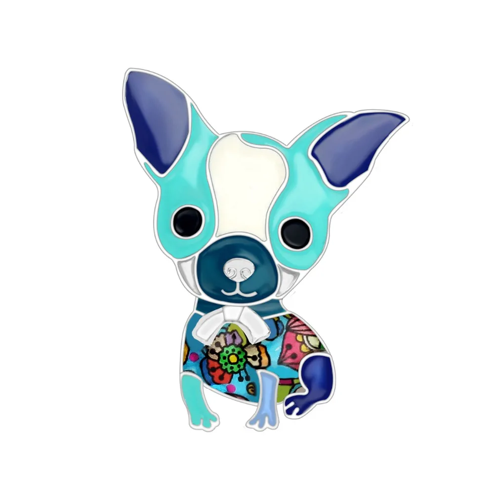 WEVENI эмалированный сплав Чихуахуа броши в форме собаки мультфильм животное ювелирные изделия булавка для шарфа одежда для женщин девочек подарок для любителей животных аксессуары